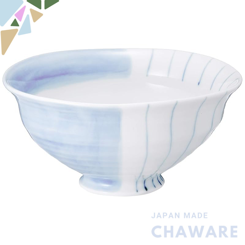 【made in japan】
Arita Porcelain Deep Striped Blue Rice Bowl Q-07, Perfect for Tea and Traditional Ja