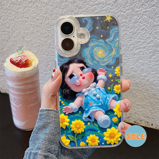 🍭Sole🍭เคสไอโฟน เคสใสกากเพชร สำหรับ iPhone 11 16 pro max 13 12 14 15 promax 7 plus  เคสใสกันกระแทก วิจิตร Flash CryBaby