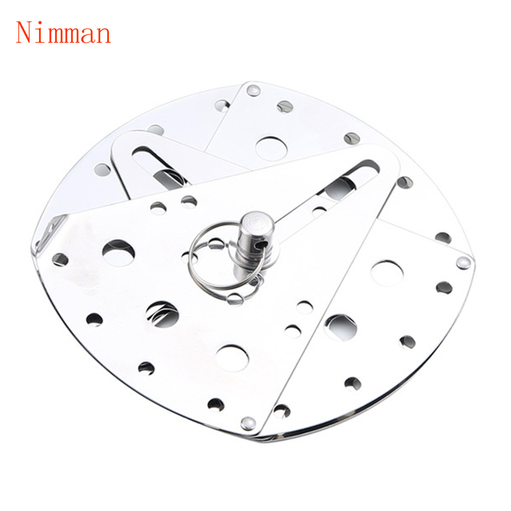 【ได้รับใน 1-3 วัน  】Stainless ปรับ Drop Lid Simmering อาหารหม้อ Anti-Overflow ป้องกันฝาครอบ Steaming Rack