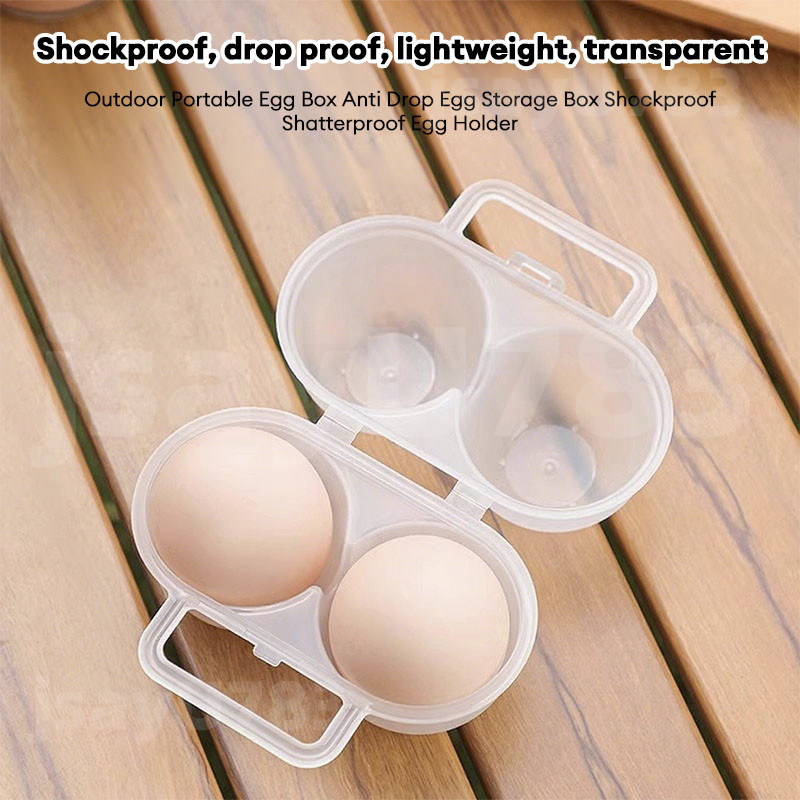 jsayu กล่องไข่แบบพกพากลางแจ้งป้องกันไข่ลดลงกล่องเก็บข้อมูลกันกระแทกผู้ถือไข่กันกระแทก