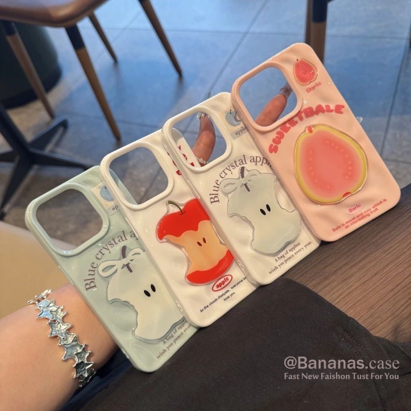ใช้งานร่วมกับ iPhone 16 15 14 13 12 11 Pro Max X XS XR XS Max 7 8 Plus เคสโทรศัพท์ 3D DIY ผลไม้ Guav