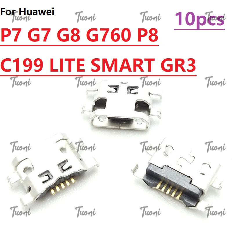 Charger Micro USB Connector พอร์ตชาร์จซ็อกเก็ตปลั๊กไฟ Dock สําหรับ Huawei P7 G7 G8 G760 P8 C199 LITE