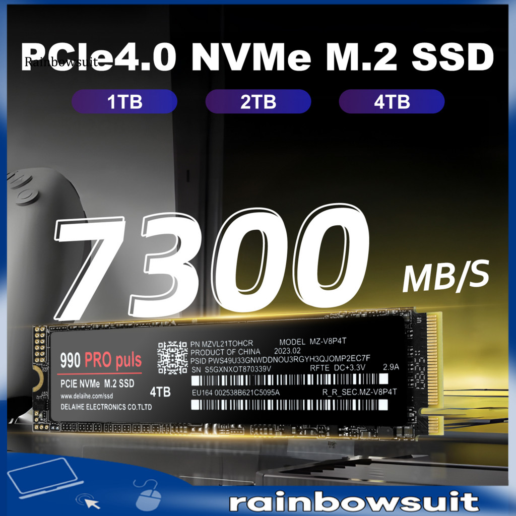 [RB] ไดรฟ์โซลิดสเตต Ssd ความเร็วสูง 1tb/2tb/4tb Pcie 4.0 Ssd สําหรับการถ่ายโอนข้อมูลอย่างรวดเร็วทางเ