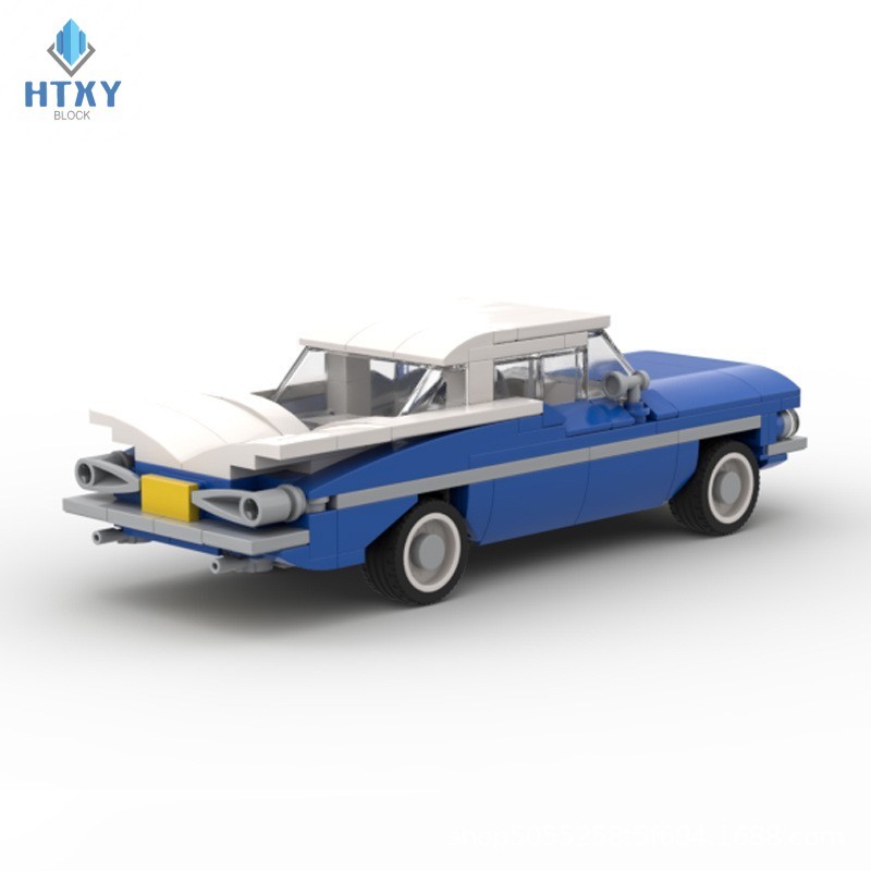 1959 Chevrolet Bel Air racing Car Building Blocks ของเล่นเด็ก 227PCS อิฐ DIY ของขวัญรถ MOC-68618