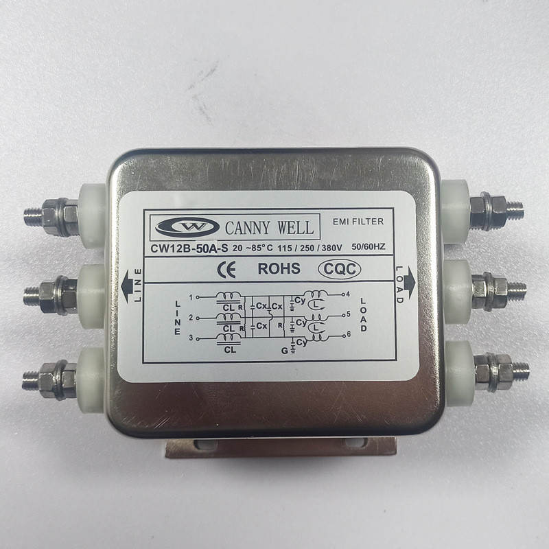 EMI DC Power Filter ป้องกันการรบกวนสาม Phase Inverter 380v AC 220v Purification Single Phase