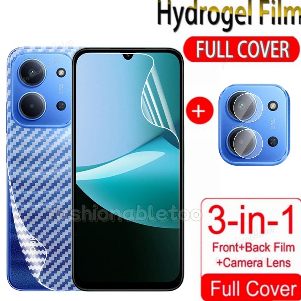 สําหรับRedmi15C 2025 3 ใน 1 ด้านหน้ากลับฟิล์มHydrogelนุ่มสําหรับRedmi 15 C 15C 1 5 Redmi15 C Redmi15