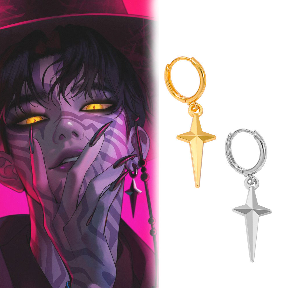 1Pair Kpop Demon Hunters Jinu Earrings Cosplay Jewelry Fan Gift Animation Exhibition Accessories
