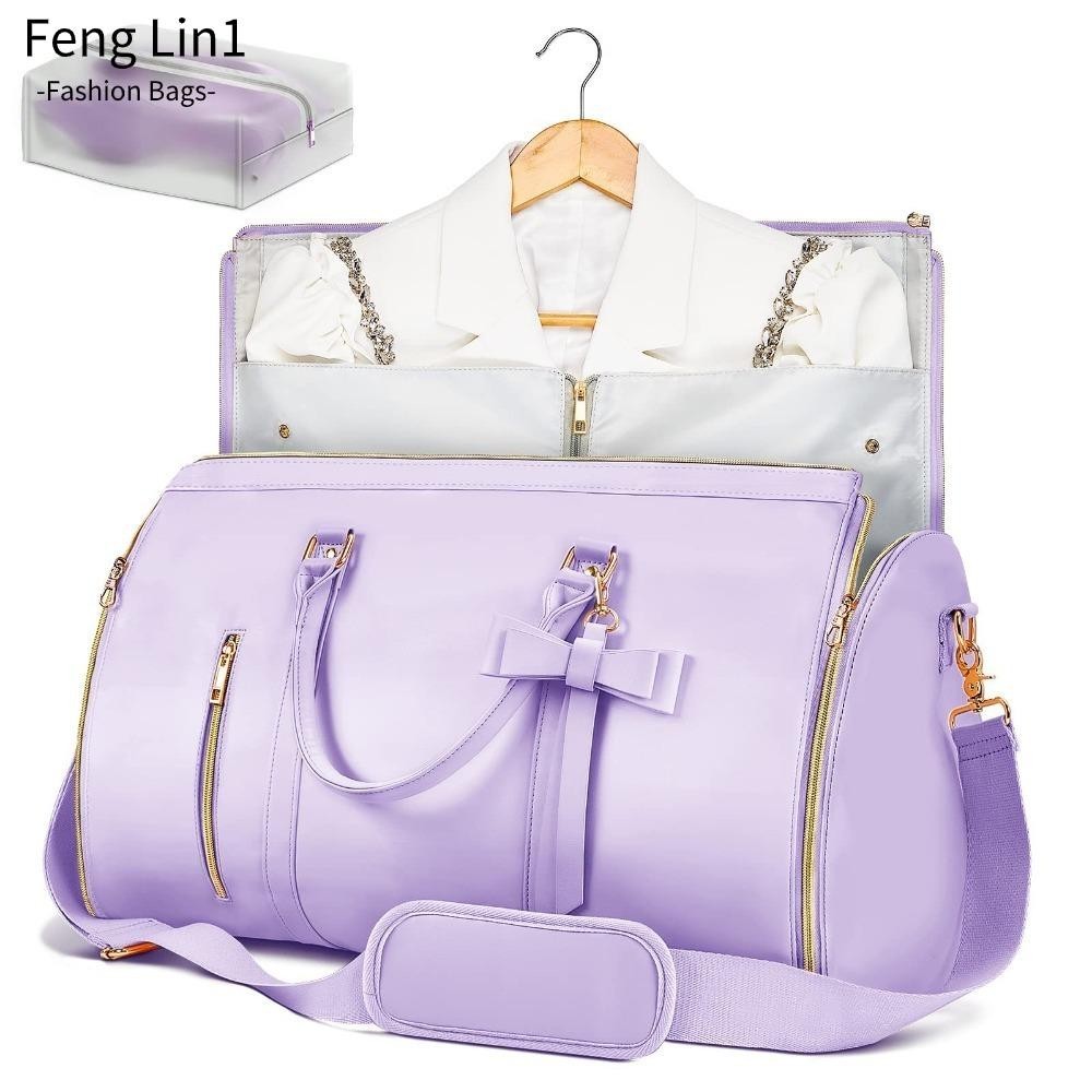 Fengling Travel Duffle Bag, Waterproof Light Weight Folding Suitbag, Women Large Capacity Fashion Clothes Totes