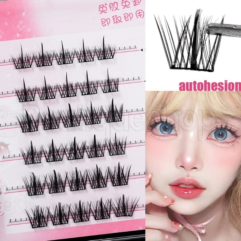 เจ้าหญิงเต้นรํา 6 แถวตุ๊กตาบาร์บี้ขนตาปลอม - กาวฟรี ขนตาปลอม - ขนตา ขนตา ขนตา ต่อ - ทําเอง, ยาว, การ์ตูน, หนา, เกาหลี, หยิก - เครื่องมือแต่งหน้าหญิ