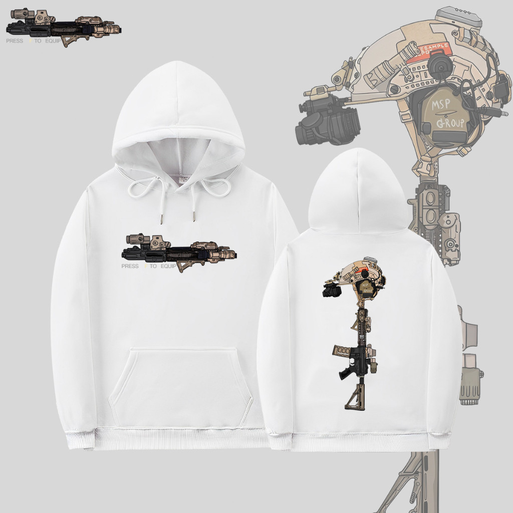 เสื้อฮู้ดโอเวอร์ไซส์MSPEC GEAR - hoodie MK 18 เสื้อฮู้ด MK18 M-3XL