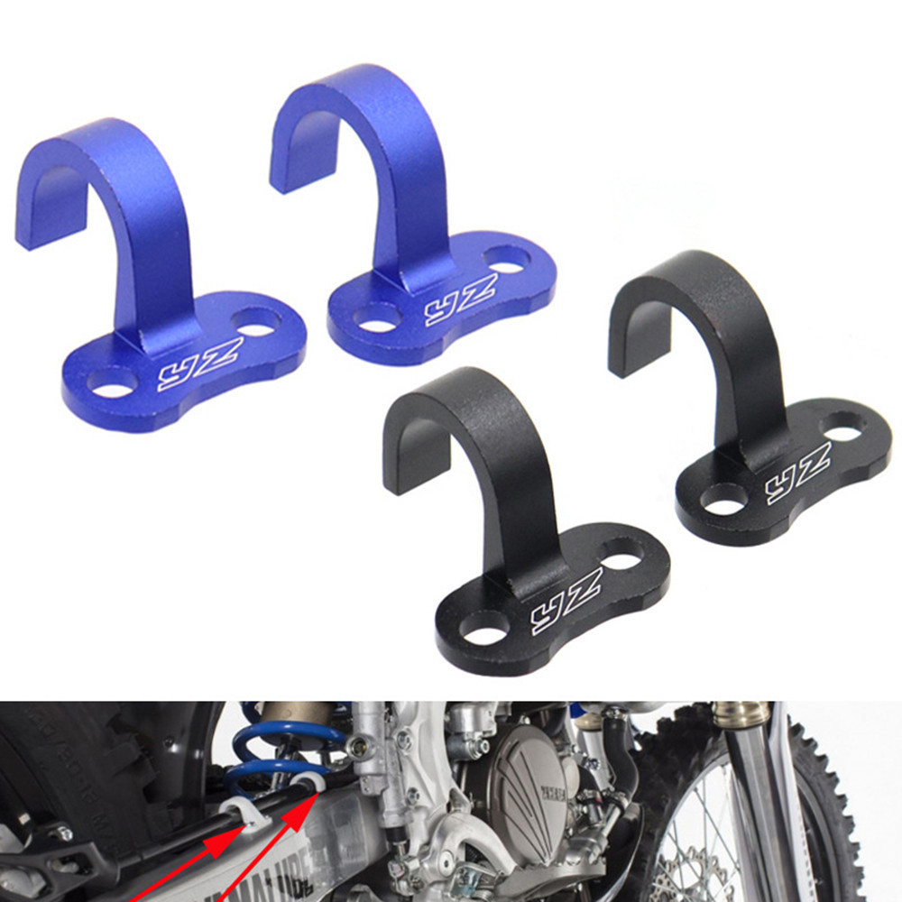 ด้านหลังท่อเบรคท่องเที่ยว Clamp สําหรับ YAMAHA YZ125 YZ 250 80 85 YZ450F WR 250F 450F TT600 TT250R รถจักรยานยนต์สายเบรคผู้ถือ Clamp