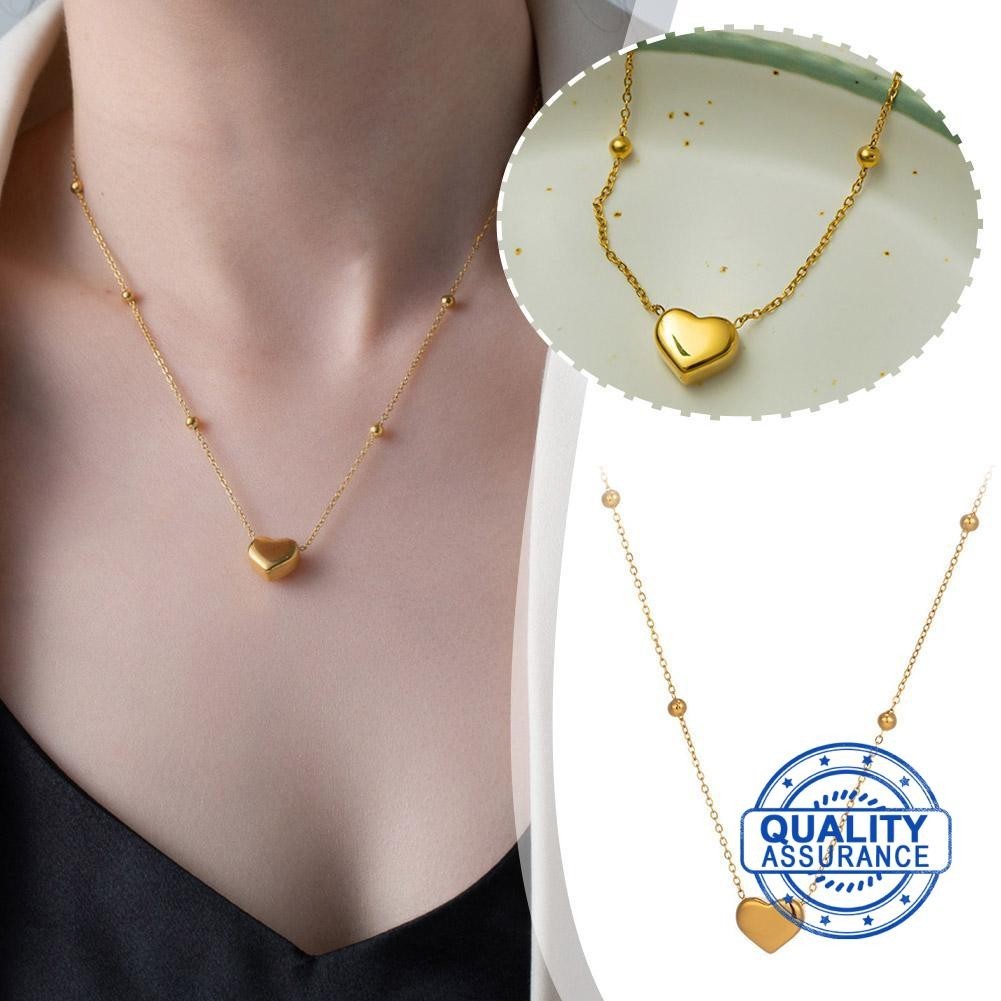 ประณีต Simple Chain สร้อยคอจี้หัวใจผู้หญิงอินเทรนด์อเนกประสงค์ Sense Of Luxury W6j6