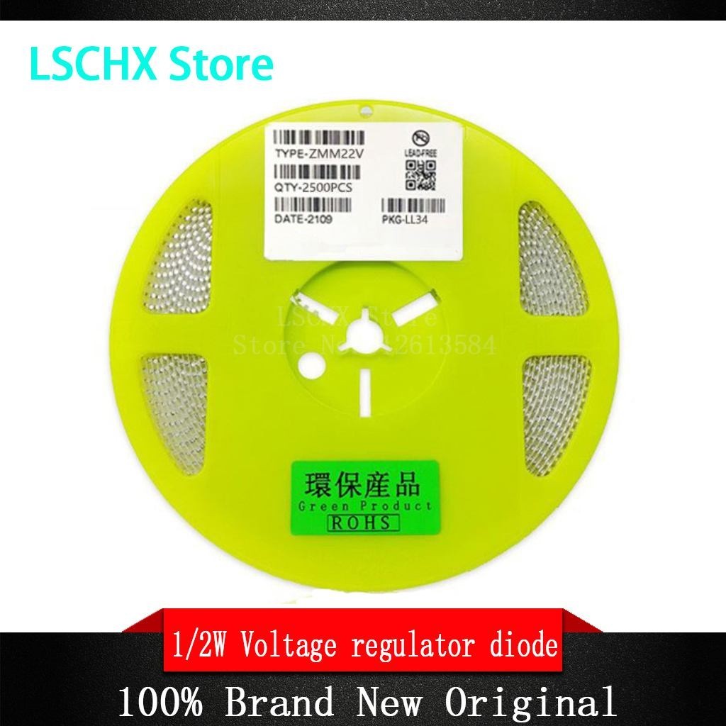 ✶2500PCS/Lot ZMM5V1 ZMM3V 3V3 3V9 ZMM4V7 5V1 7V5 8V2 10V 12V 15V 16V 18V 20V 24V LL34 3.3V 3V3 0.5W