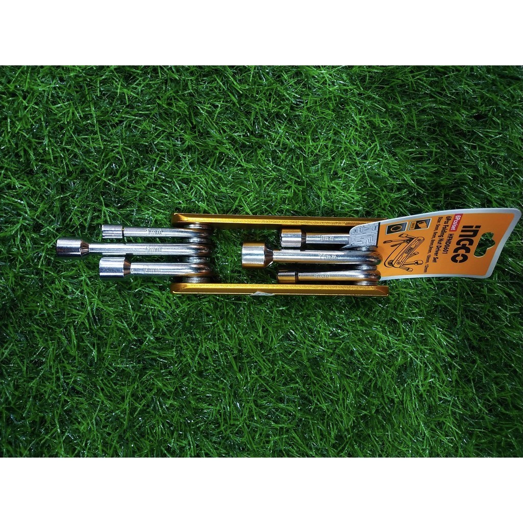 INGCO ประแจบล็อค 6 เหลี่ยม แบบพับเก็บได้ (6 ชิ้นชุด) รุ่น HFND0601( 6 Pcs Folding Nut Driver Set ) - รูปที่ 7