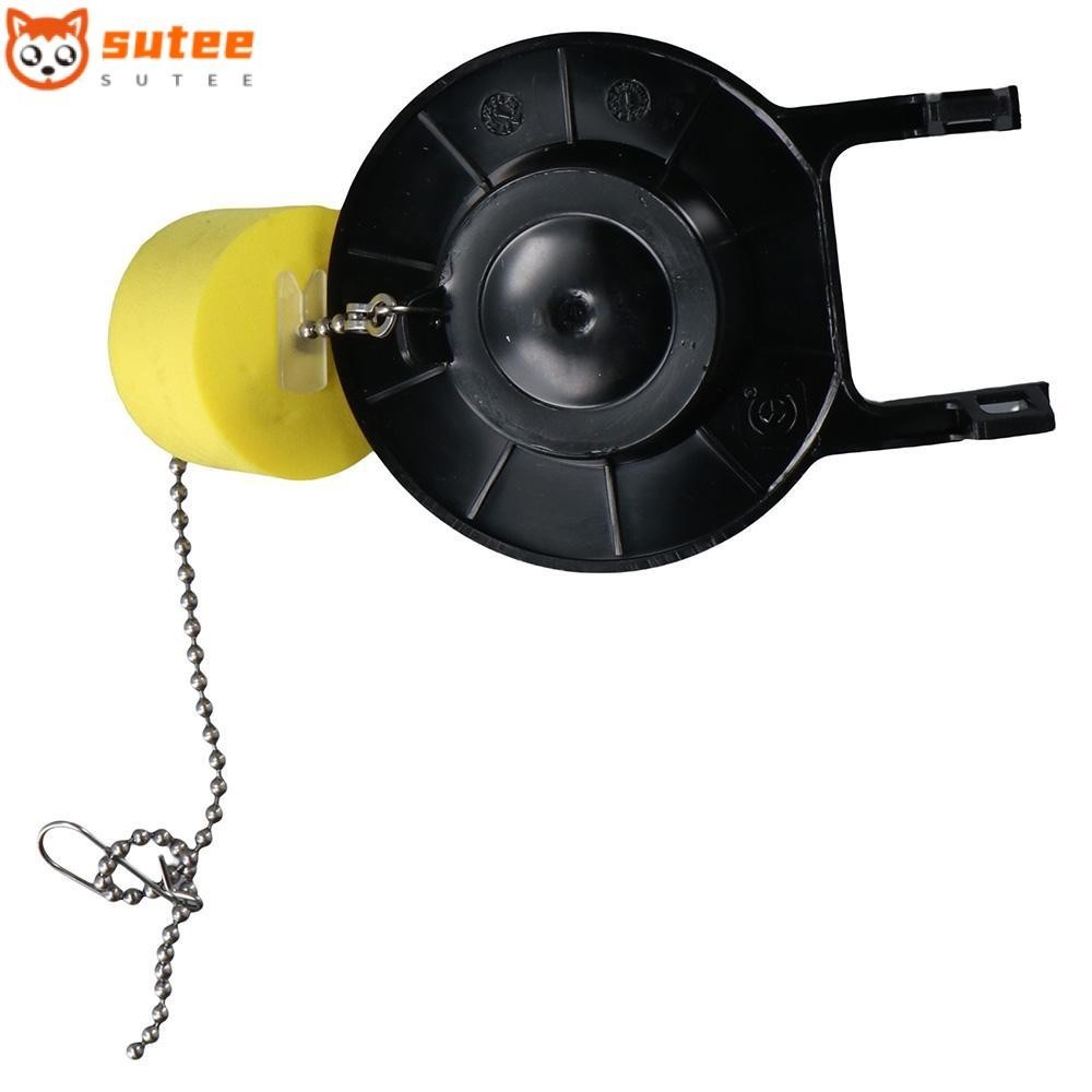 Suteee ชุดเปลี่ยนพนังห้องน้ํา, สีเหลืองลอย US Standard Toilet Flapper, Flush Valve 2 นิ้วสีดํา Float Racket Cover Vintage Toilet