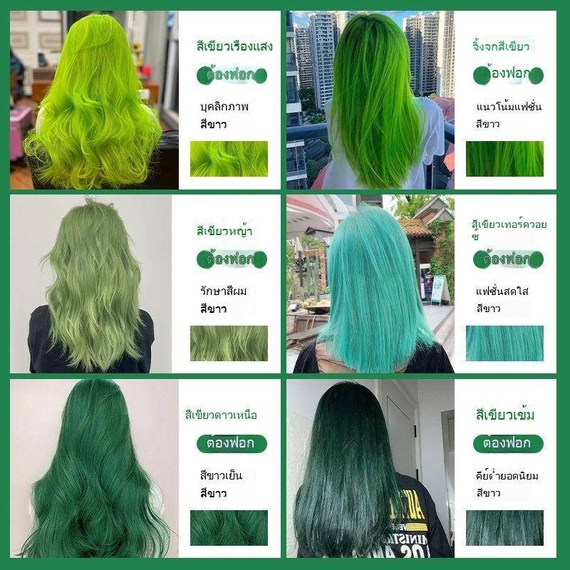 โรงงานย้อมผมสีเขียว 2024 มิ้นท์ยอดนิยมหมึกสีเขียวสีฟ้าสีเขียวจิ้งจกสีเขียวที่บ้าน Polaris ย้อมผมสำหรับผู้หญิงและผู้ชาย