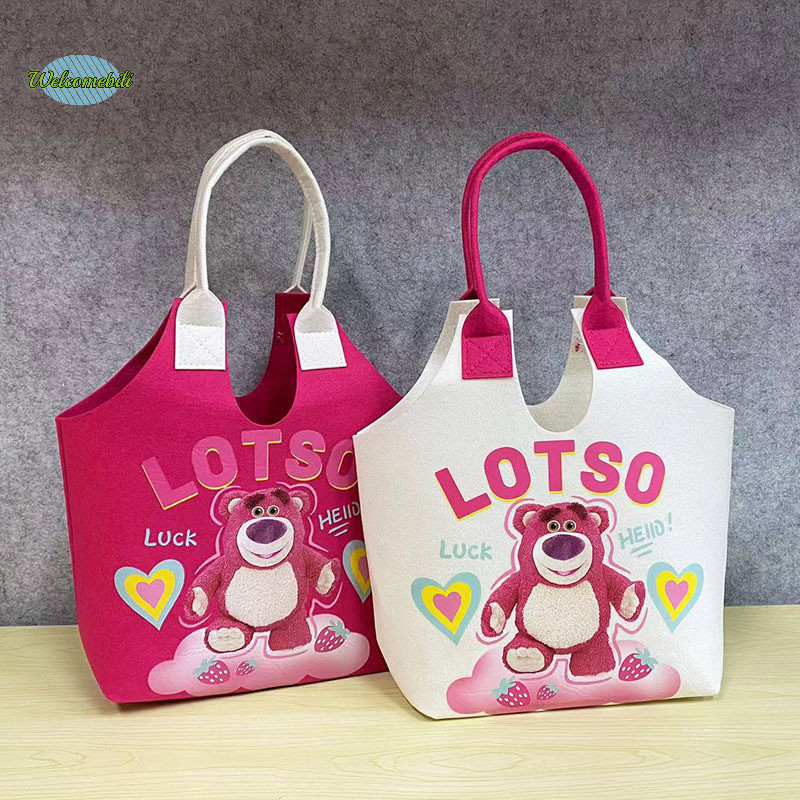[Welcomebili] Cartoon Water Proof Tuition Kawaii Anime Double-layer Tote Bag Art Pack Shopping Bags ใหม่