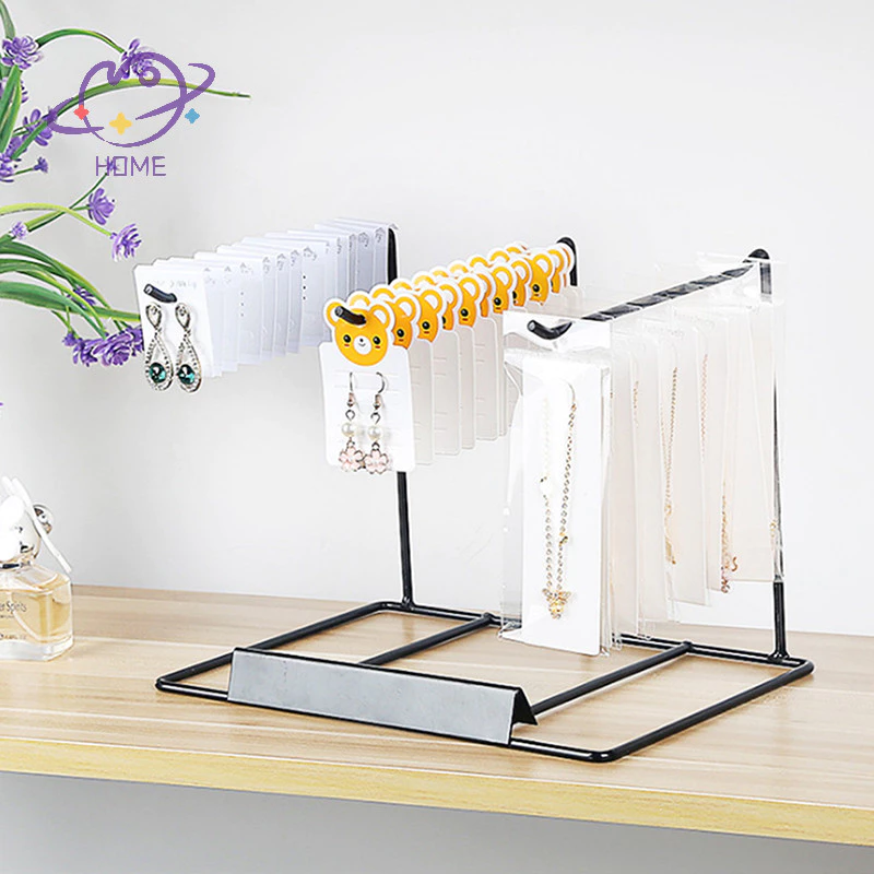 [mayhome] ชั้นวางเครื่องประดับเหล็กตกแต่งเดสก์ท็อปในครัวเรือนต่างหูสร้อยคอที่เก็บเชือกเชือกชั้นวางจัดระเบียบ {TH}