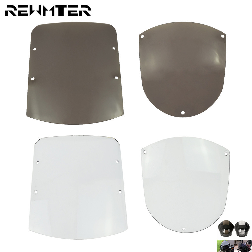 รถจักรยานยนต์ ABS กระจก Quarter Fairing กระจกป้องกันควัน/ใสสําหรับ Harley Sportster XL 1200 883 FXR 