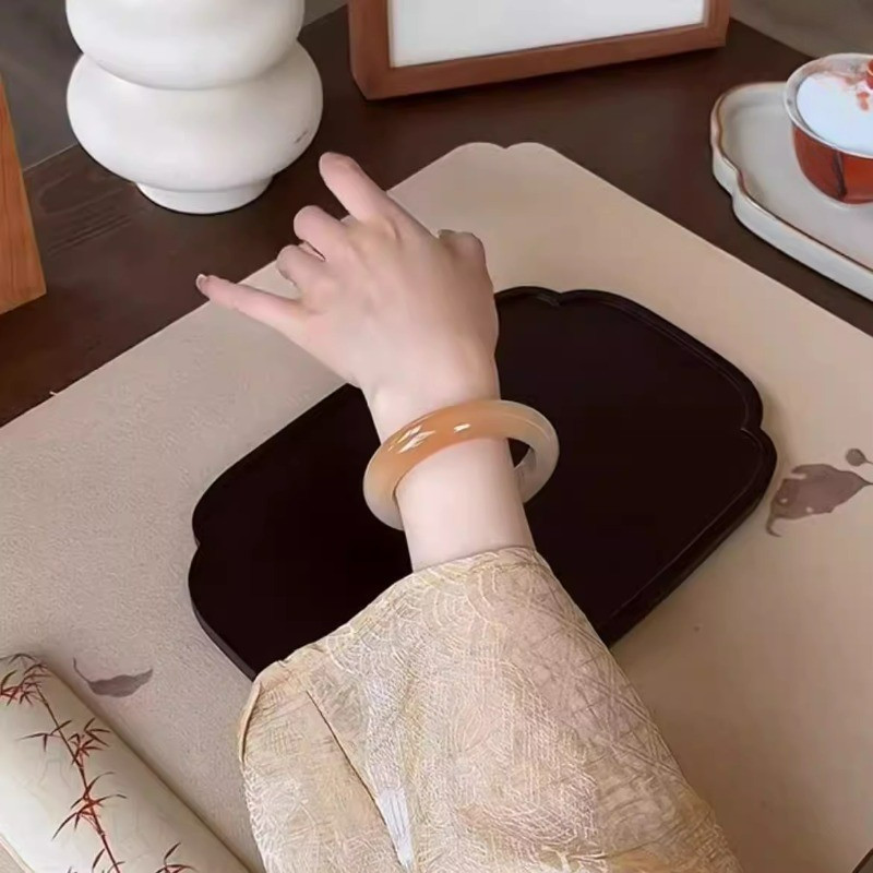แฟชั่นสาวหวานธรรมชาติสีกากีสายรัดข้อมือกําไลข้อมือ