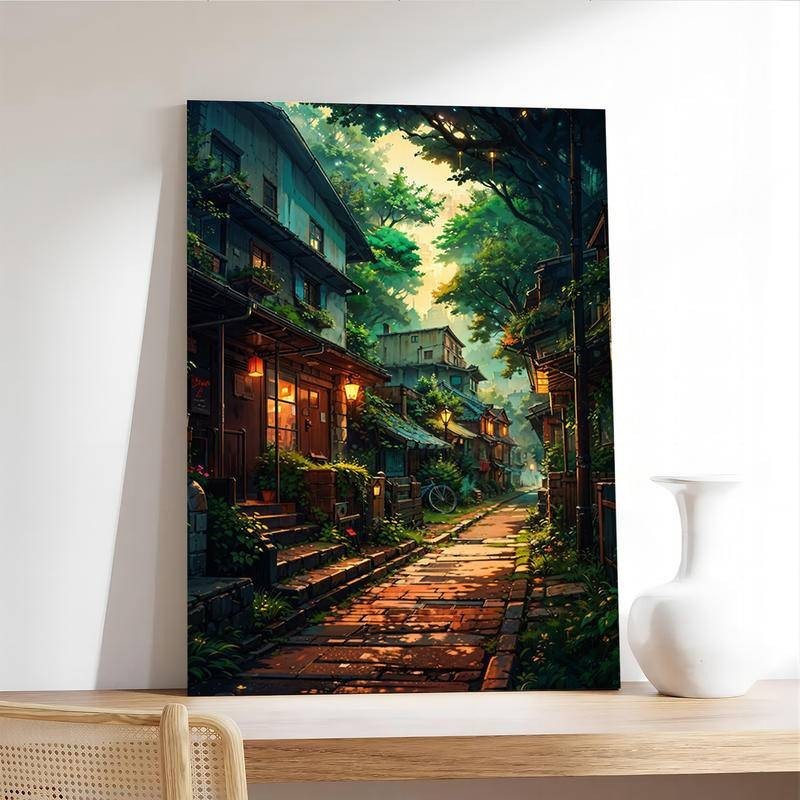 No Frame Peaceful Streets โปสเตอร์ที่ดีที่สุด Serenity และ Calm Wall Art ภาพวาดผ้าใบภาพผนังสําหรับตกแต่งผนัง