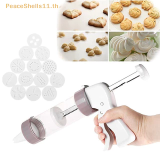 Peaceshells 20 ชิ้นคุกกี้กดทําปืนบิสกิตแม่พิมพ์เค้กชุดคุกกี้กดทําเครื่อง TH