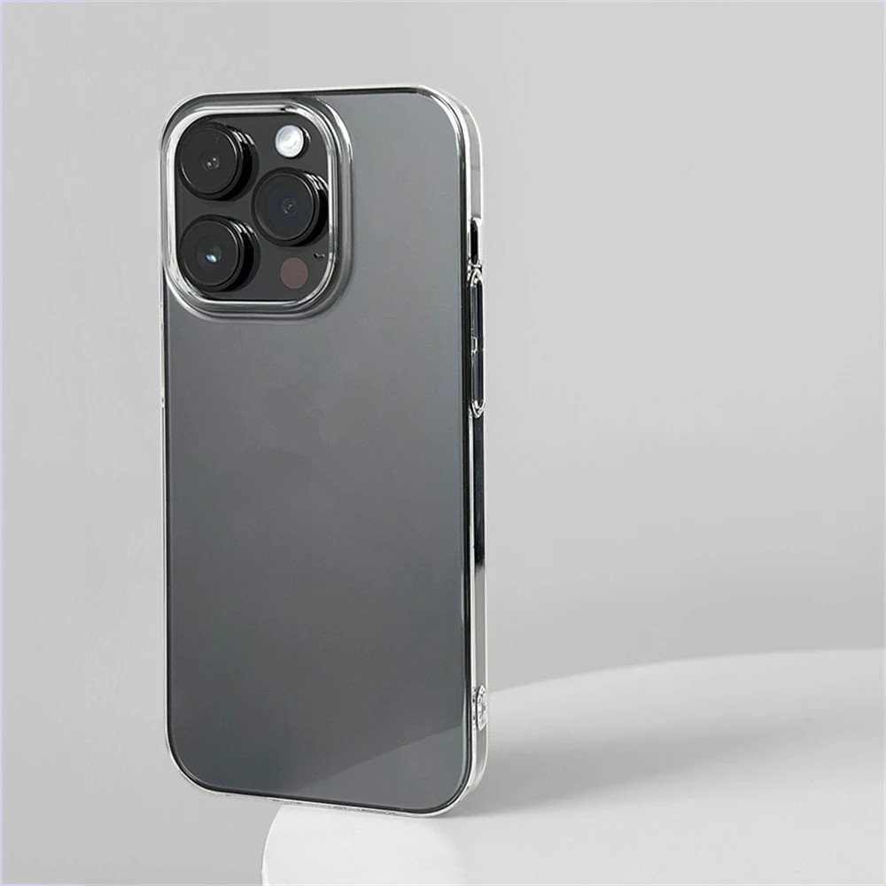 [JLK] High Quality Super Thin Sand Blasting PC Light Crystal Clear Case For iPhone 16 15 14 13 12 Pro Max Plus Transparent Matte Cover – โปรปัง