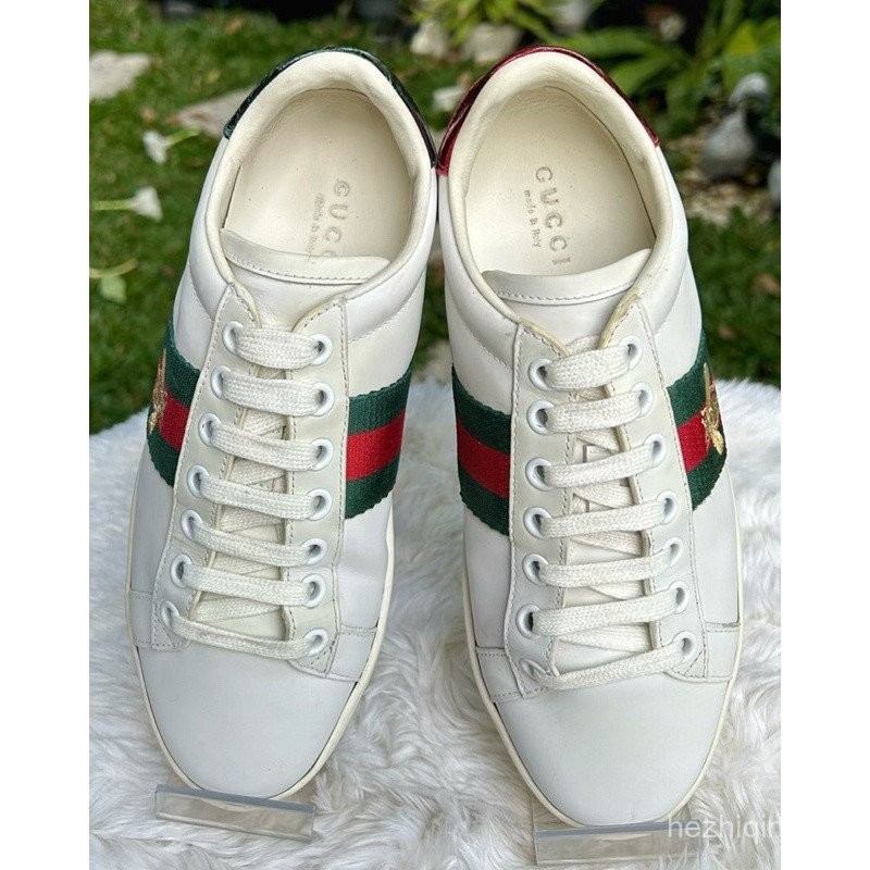 Gucci Ace Bee Web รองเท้าผ้าใบหนัง sz.36 tpxe