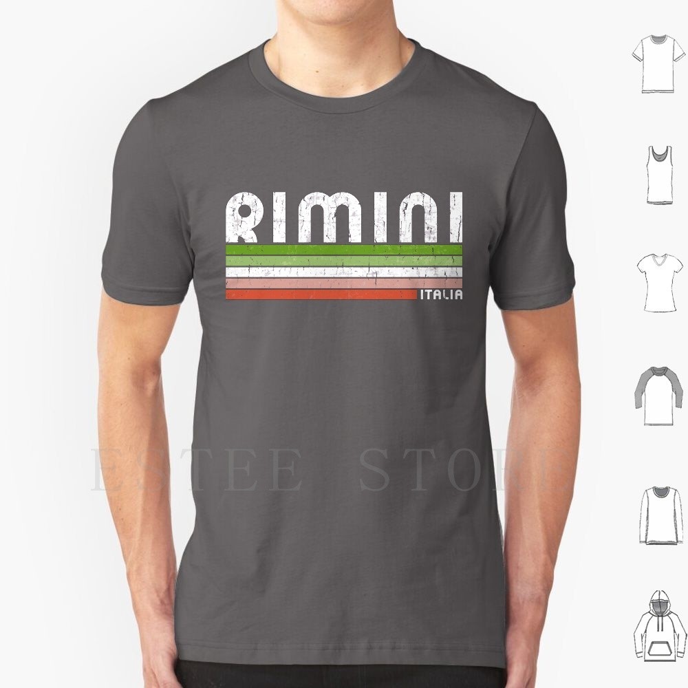 Rimini Italia-Retro อิตาลีออกแบบ T เสื้อผู้ชายผ้าฝ้าย 6xl Rimini Italia อิตาลีอิตาลี Retro Vintage ส