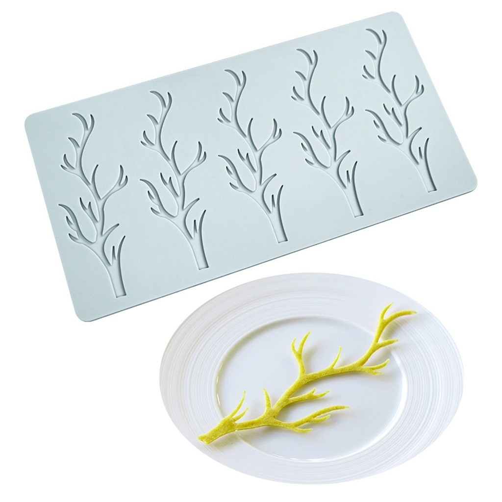 3d สาขาเค้กลูกไม้แม่พิมพ์ซิลิโคน Mould Fondant แม่พิมพ์ช็อกโกแลตลายฉลุเค้กตกแต่ง Border Bakeware - รูปที่ 3