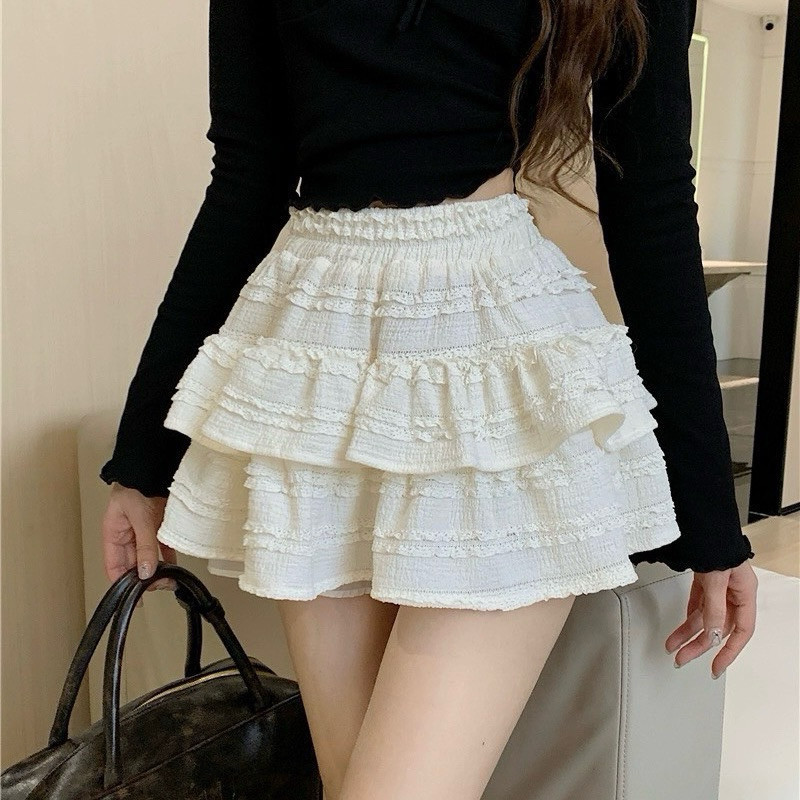 2-LAYER SHORT SKIRT*