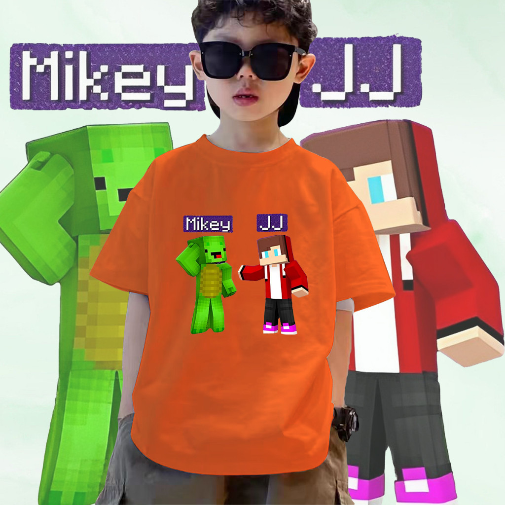 เสื้อเด็ก Jj & Mikey Maizen Minecraft เสื้อเกมส์ สำหรับเด็กและผู้ใหญ่ N0.007 สี ผ้าใส่สบาย พร้อมส่ง
