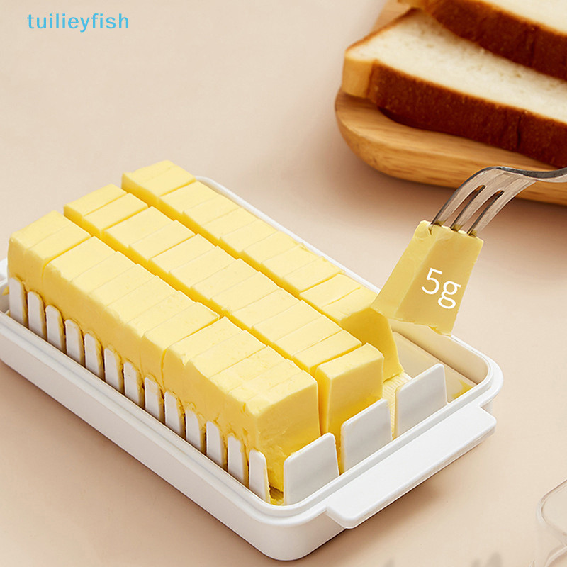 tuilieyfish Butter Cheese Cutter กล่องเก็บพร้อมฝาปิดครัวเรือนครัวเบเกอรี่อาหารเนยตู้เย็น Fresh Keeper คอนเทนเนอร์เบเกอรี่เครื่องมือIH
