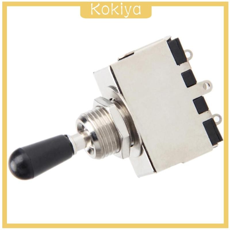 [Kokiya] กล่องลูกบิดสีดํา 3 ทางปิดสลับสวิตช์สําหรับกีตาร์ไฟฟ้า LP Accs