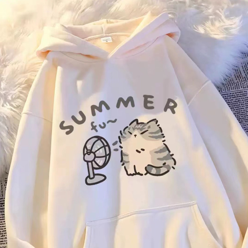 น่ารักอะนิเมะพัดลมแมวการ์ตูนจดหมายพิมพ์เสื้อผ้าเด็กผู้หญิงคลุมด้วยผ้าเสื้อยืดแขนยาวเด็กผู้ชายด้านบน