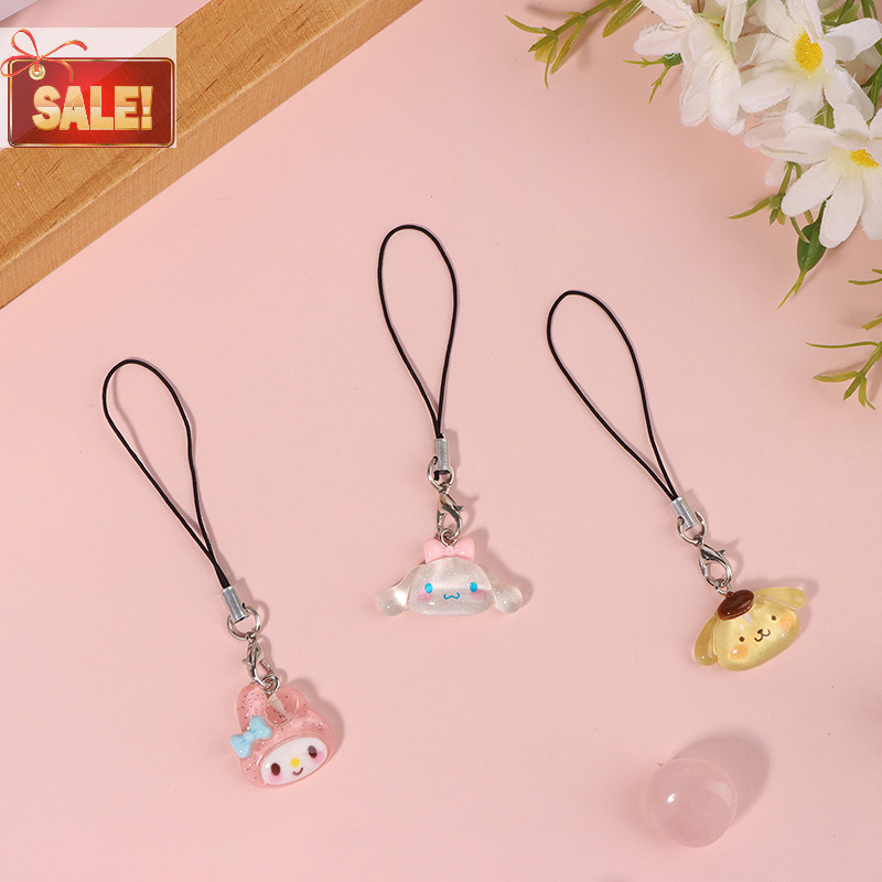 Bl Kawaii การ์ตูนอะนิเมะ Kuromi โทรศัพท์มือถือ Lanyard Melody สายคล้องโทรศัพท์พวงกุญแจน่ารักกระเป๋าจี้สําหรับสาวของขวัญ A