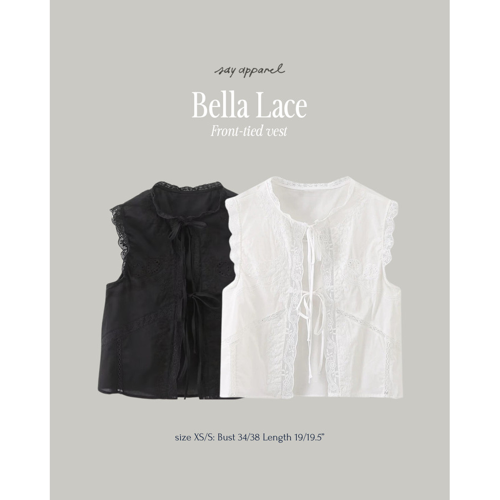 SAY APPAREL: Bella lace front-tied vest