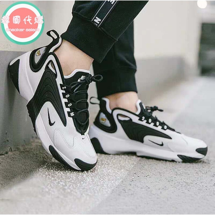 รองเท้าผ้าใบ Nike ZOOM 2K Panda 2K DAD สีขาวสีดำ