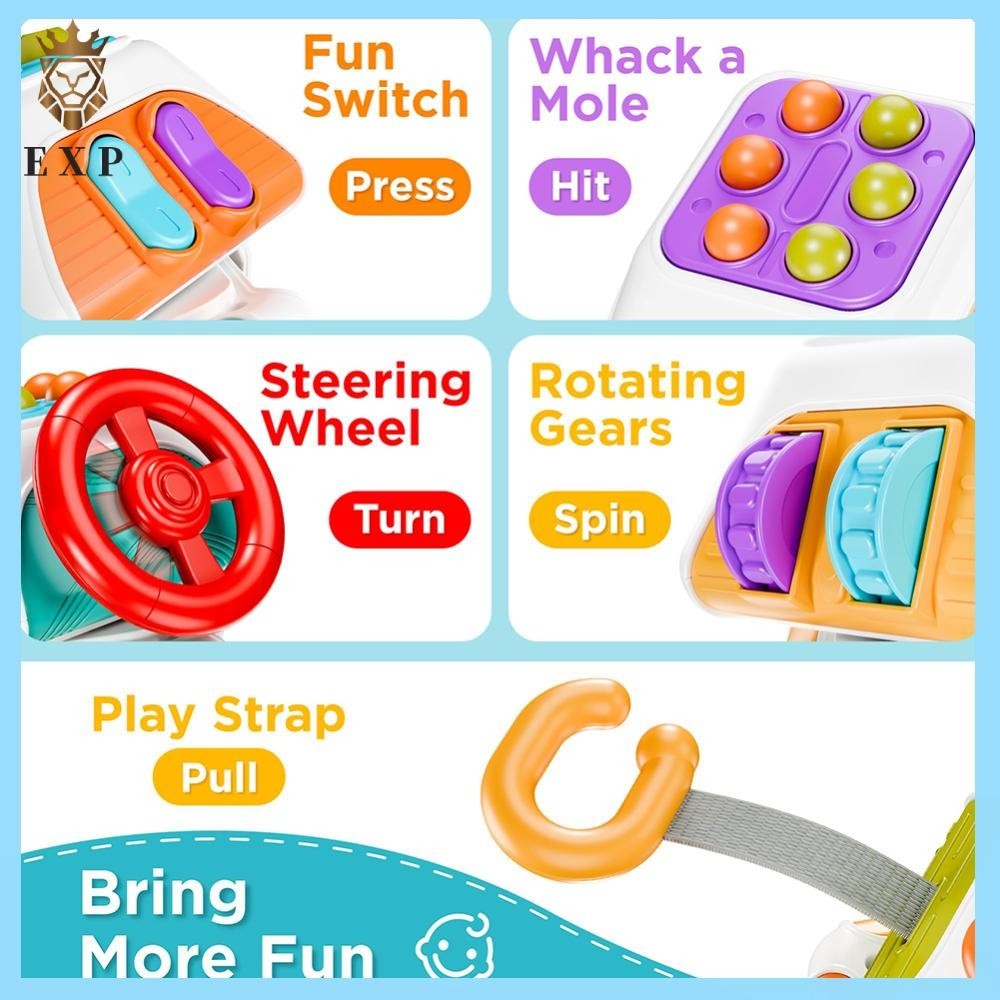 [explosion1.th] 10 in 1 Baby Busy Board Cube Montessori Sensory ของเล่นสําหรับเด็กวัยหัดเดิน 1-3 ปี