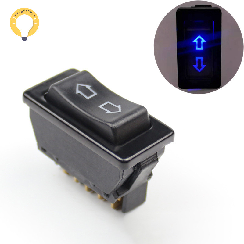 [neogrange] Universal Direct Current 12V 20A Auto Car Power Window Switch 5 Pins (สีน้ําเงิน) TH