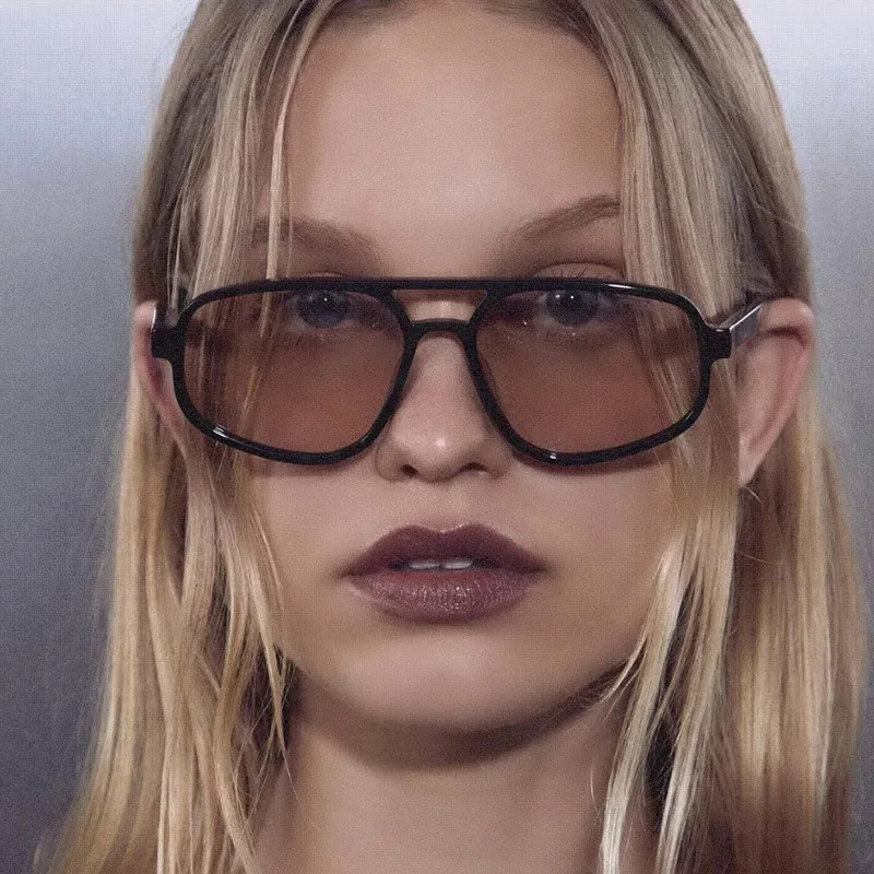 DYTYMJ Polygon Sunglasses Women Luxury Brand Cat Eye Glasses Men Designer Gradient Shades for Women 