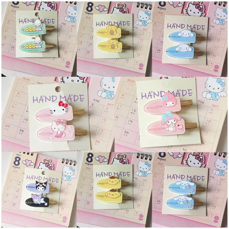 ฤดูร้อนใหม่ Sanrio Hello Kitty Melody กิ๊บติดผมการ์ตูนไม่มีรอยต่อเครื่องประดับผมสาวน่ารัก