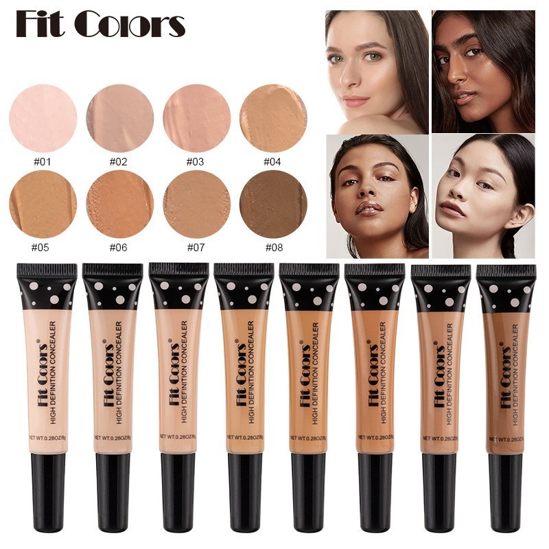 Fit สี 8 สีหลอดคอนซีลเลอร ์ คอนซีลเลอร ์ คอนซีลเลอร ์ Nourishing Liquid Foundation Cover Dark Circles Acne Spots