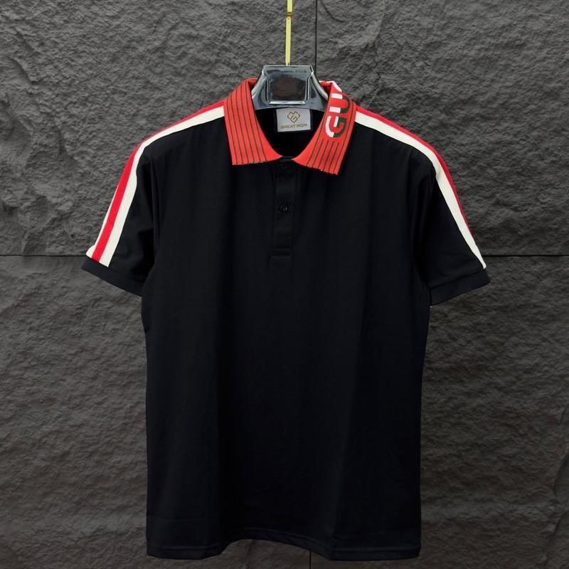 เสื้อโปโลผู้ชายคอปกคอเต่าคอปักคํา Gu.Beautious Ci