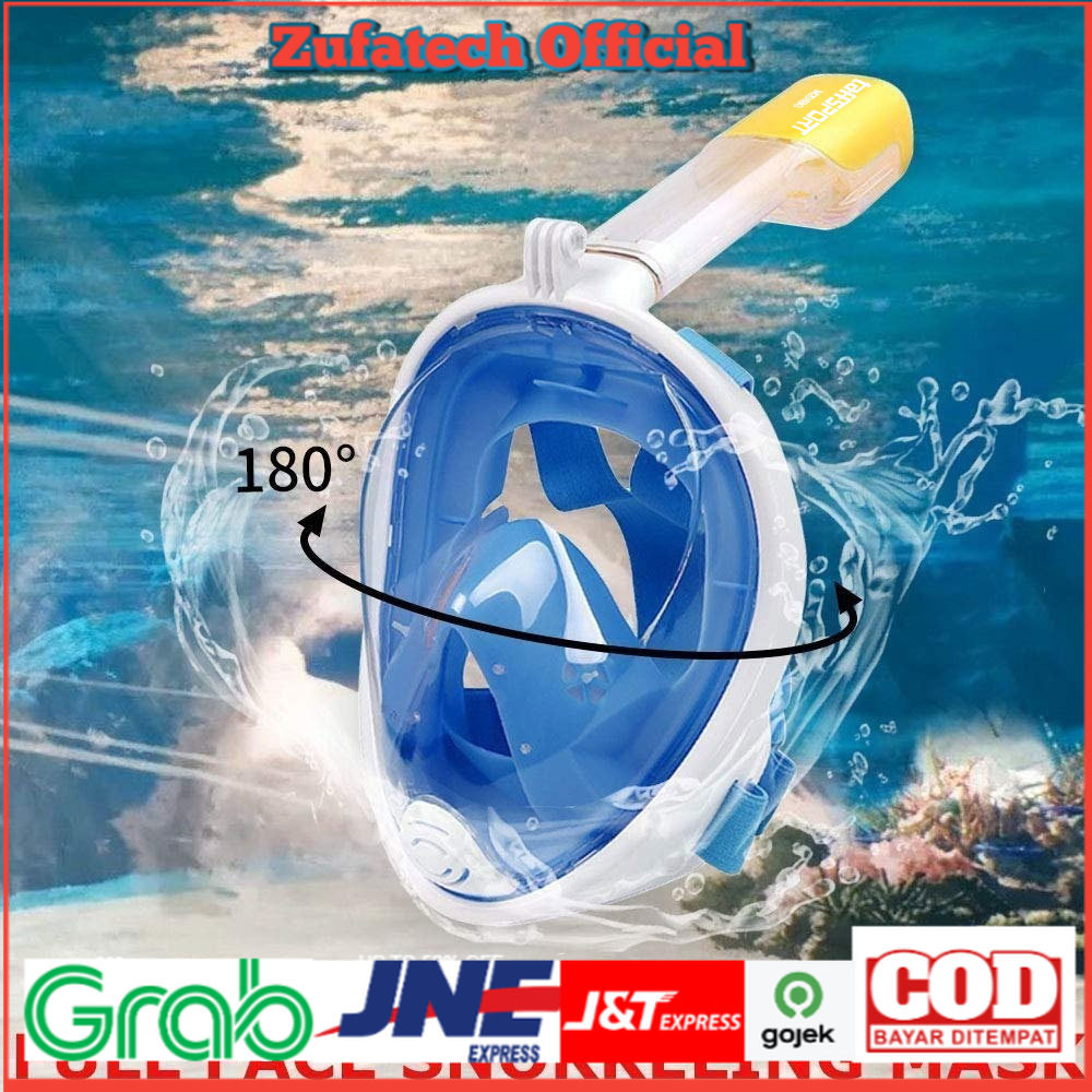 แว่นตาดําน้ําตื้นดําน้ําใต้น้ําแบบเต็มหน้า S/M สําหรับ Xiaomi Gopro - 7RCS2PBL