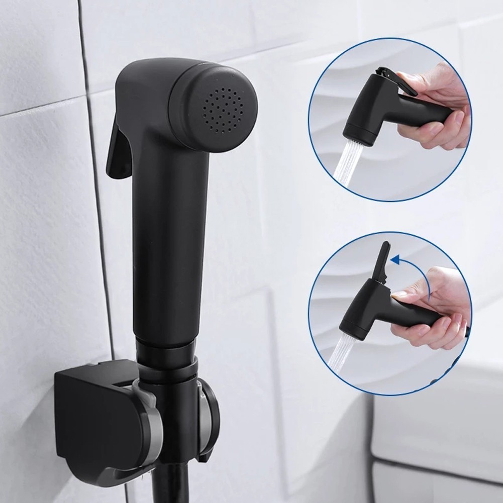 /Toilet Douche Bidet Head Handheld Hose Spray Muslim Sanitary Kit Shower Black /