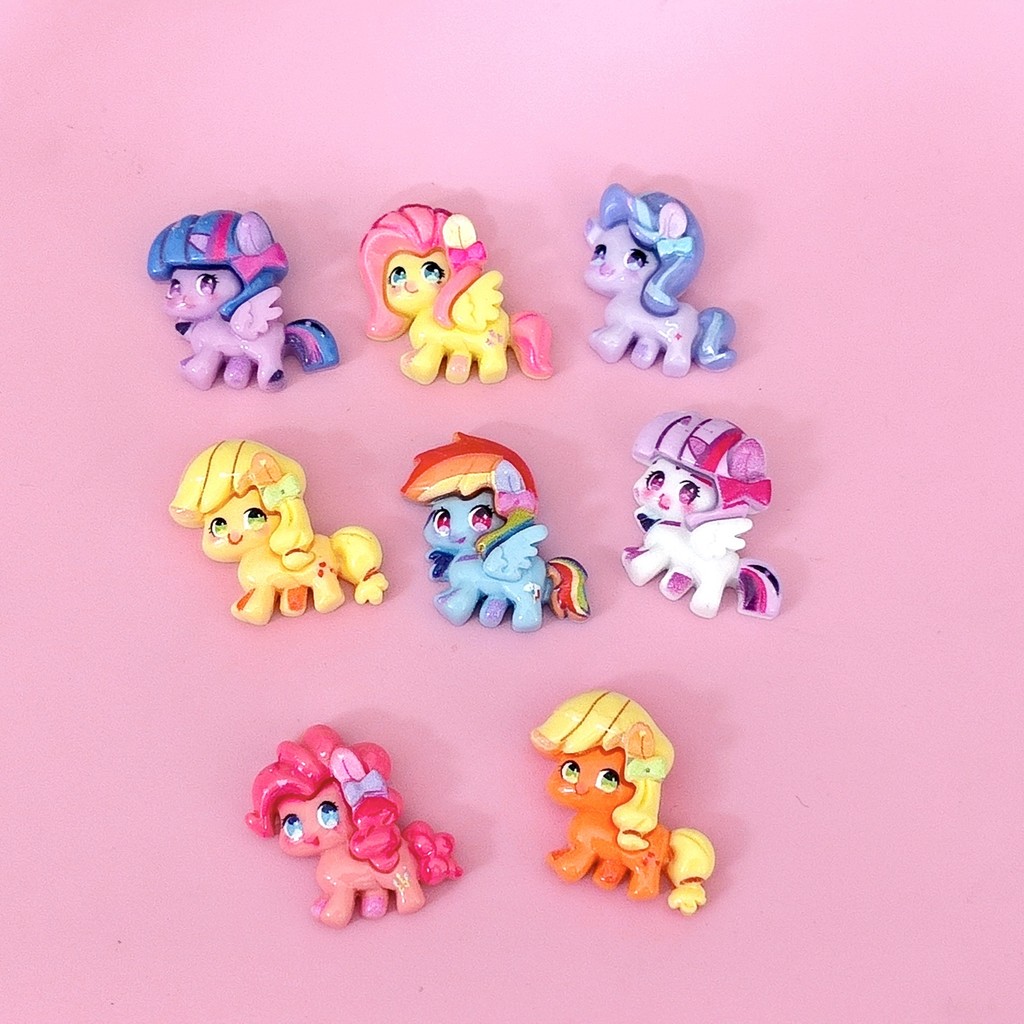 Usoq Pony Polly crocs หัวเข็มขัดรองเท้า Cute Pony paradise อุปกรณ์รองเท้า diy อุปกรณ์เสริมกาวครีม