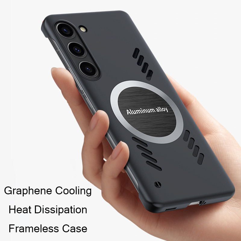 สําหรับ Samsung Galaxy S22 S21 S20 S23 Plus Ultra Graphene Cooling Ultra Thin Magnetic Frameless การกระจายความร้อน PC เคสโทรศัพท์ฝาครอบ