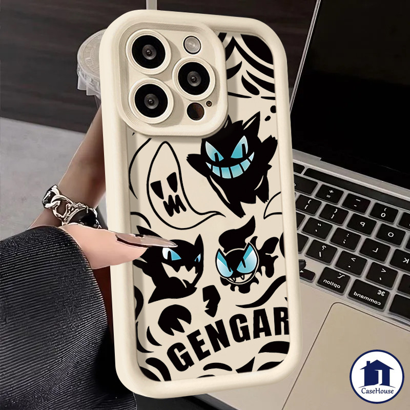 เคสนิ่ม Cool Gengar เข้ากันได้กับ Realme 11 C67 C51 C53 C12 C51s C25 C11 6i C25Y Note 50 C35 7i C20 C55 C15 5i C33 C17