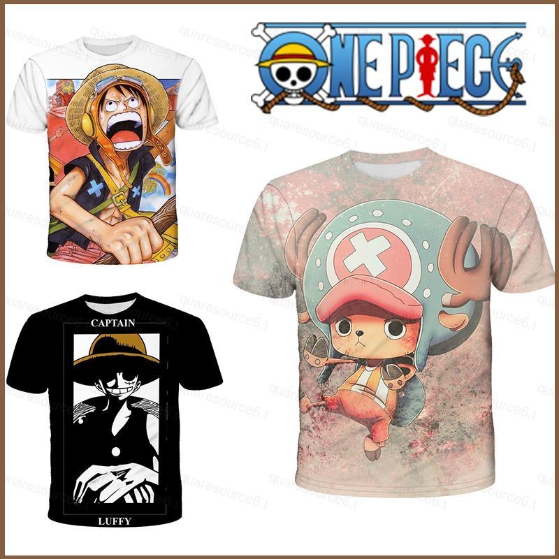 Miss ONE PIECE Tshirt อะนิเมะ Luffy Chopper Ace เสื้อแขนสั้น Casual Tee เสื้อ Unisex Plus ขนาด